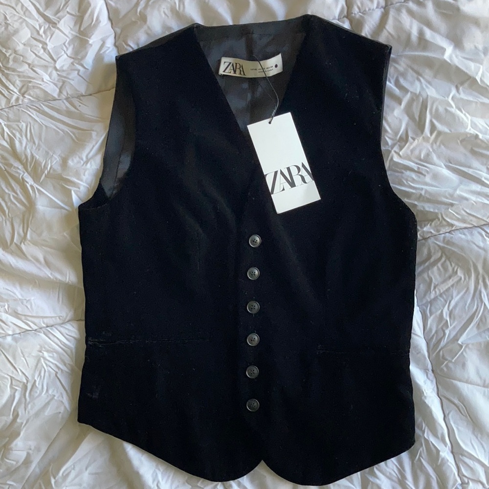 Zara Black Vest